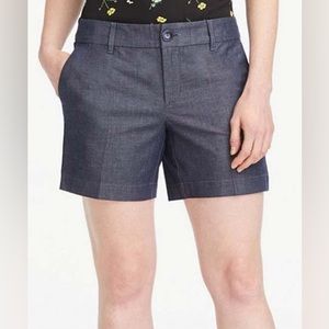Ann Taylor Factory Ink Washed Polished Denim Shorts